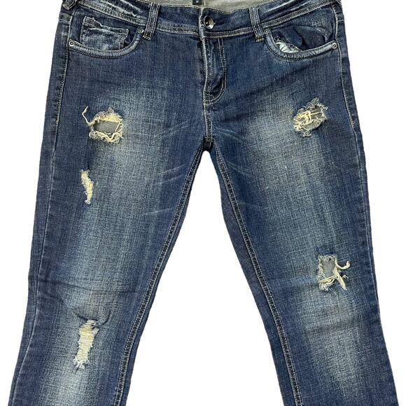2b bebe Skinny Jeans Womens Size 30, Ripped Stretchy Skinny Jeans Vintage - Picture 3 of 8